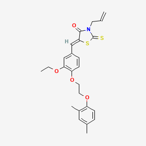 molecular formula C25H27NO4S2 B5909111 3-allyl-5-{4-[2-(2,4-dimethylphenoxy)ethoxy]-3-ethoxybenzylidene}-2-thioxo-1,3-thiazolidin-4-one 