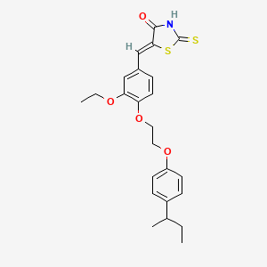 molecular formula C24H27NO4S2 B5909115 5-{4-[2-(4-sec-butylphenoxy)ethoxy]-3-ethoxybenzylidene}-2-thioxo-1,3-thiazolidin-4-one 