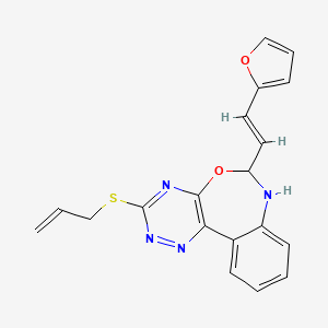 molecular formula C19H16N4O2S B5909131 3-(allylthio)-6-[2-(2-furyl)vinyl]-6,7-dihydro[1,2,4]triazino[5,6-d][3,1]benzoxazepine 