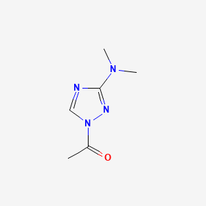 molecular formula C6H10N4O B590915 1-(3-(Dimethylamino)-1H-1,2,4-triazol-1-yl)ethanone CAS No. 129053-60-7
