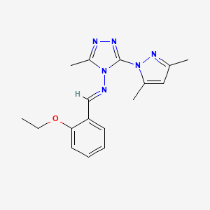 molecular formula C17H20N6O B5909150 3-(3,5-dimethyl-1H-pyrazol-1-yl)-N-(2-ethoxybenzylidene)-5-methyl-4H-1,2,4-triazol-4-amine 