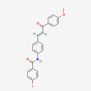 4-iodo-N-{4-[3-(4-methoxyphenyl)-3-oxo-1-propen-1-yl]phenyl}benzamide