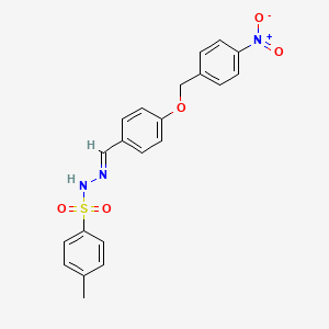 molecular formula C21H19N3O5S B5909188 4-methyl-N'-{4-[(4-nitrobenzyl)oxy]benzylidene}benzenesulfonohydrazide 
