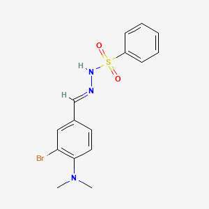 molecular formula C15H16BrN3O2S B5909194 N'-[3-bromo-4-(dimethylamino)benzylidene]benzenesulfonohydrazide 
