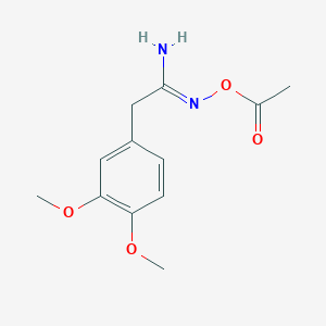 molecular formula C12H16N2O4 B5909227 N'-(acetyloxy)-2-(3,4-dimethoxyphenyl)ethanimidamide 