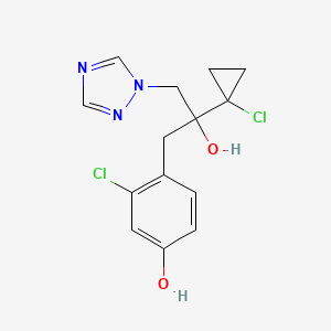 molecular formula C14H15Cl2N3O2 B590923 3-Chloro-4-[2-(1-chlorocyclopropyl)-2-hydroxy-3-(1,2,4-triazol-1-yl)propyl]phenol CAS No. 856045-88-0