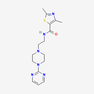 molecular formula C16H22N6OS B5909237 2,4-dimethyl-N-[2-(4-pyrimidin-2-ylpiperazin-1-yl)ethyl]-1,3-thiazole-5-carboxamide 
