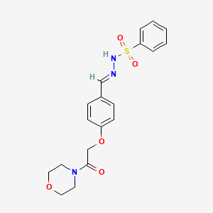 molecular formula C19H21N3O5S B5909256 N'-{4-[2-(4-morpholinyl)-2-oxoethoxy]benzylidene}benzenesulfonohydrazide 
