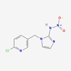 molecular formula C9H9ClN5O2+ B590926 Imidacloprid-olefin CAS No. 115086-54-9