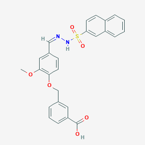 molecular formula C26H22N2O6S B5909276 3-({2-methoxy-4-[2-(2-naphthylsulfonyl)carbonohydrazonoyl]phenoxy}methyl)benzoic acid 