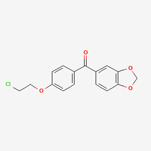 molecular formula C16H13ClO4 B590928 1,3-Benzodioxol-5-yl[4-(2-chloroethoxy)phenyl]methanone CAS No. 259149-65-0