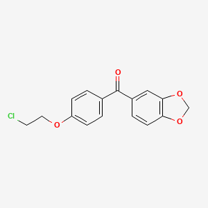 molecular formula C16H13ClO4 B590928 1,3-苯并二氧杂环-5-基[4-(2-氯乙氧基)苯基]甲酮 CAS No. 259149-65-0