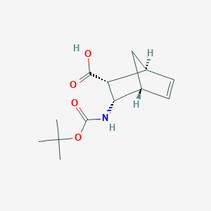 molecular formula C13H19NO4 B059093 (1S,2R,3S,4R)-3-(tert-butoxycarbonylamino)bicyclo[2.2.1]hept-5-ene-2-carboxylic acid CAS No. 1242184-46-8