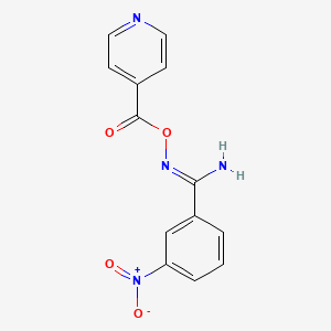 molecular formula C13H10N4O4 B5909306 N'-(isonicotinoyloxy)-3-nitrobenzenecarboximidamide 