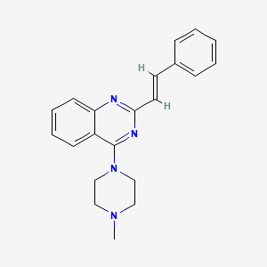 molecular formula C21H22N4 B5909313 4-(4-methyl-1-piperazinyl)-2-(2-phenylvinyl)quinazoline 