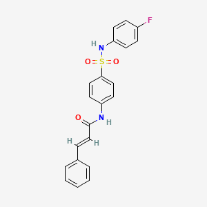 molecular formula C21H17FN2O3S B5909315 N-(4-{[(4-fluorophenyl)amino]sulfonyl}phenyl)-3-phenylacrylamide 
