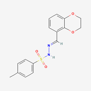 molecular formula C16H16N2O4S B5909338 N'-(2,3-dihydro-1,4-benzodioxin-5-ylmethylene)-4-methylbenzenesulfonohydrazide 
