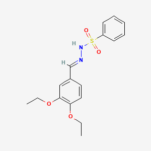 molecular formula C17H20N2O4S B5909346 N'-(3,4-diethoxybenzylidene)benzenesulfonohydrazide 