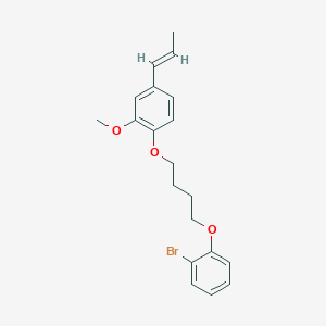 molecular formula C20H23BrO3 B5909349 1-[4-(2-bromophenoxy)butoxy]-2-methoxy-4-(1-propen-1-yl)benzene 