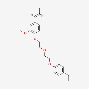 molecular formula C22H28O4 B5909368 1-{2-[2-(4-ethylphenoxy)ethoxy]ethoxy}-2-methoxy-4-(1-propen-1-yl)benzene 