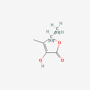 molecular formula C6H8O3 B590937 4,5-Dimethyl-3-hydroxy-2(5H)-furanone-13C2 CAS No. 156420-66-5