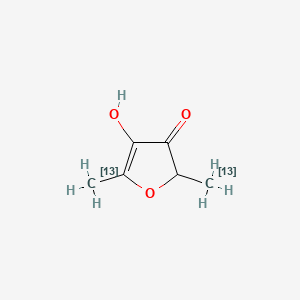 molecular formula C6H8O3 B590938 2,5-Dimethyl-4-hydroxy-3(2H)-furanone-13C2 CAS No. 138167-87-0
