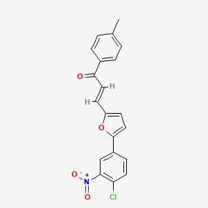 molecular formula C20H14ClNO4 B5909393 3-[5-(4-chloro-3-nitrophenyl)-2-furyl]-1-(4-methylphenyl)-2-propen-1-one CAS No. 6500-11-4