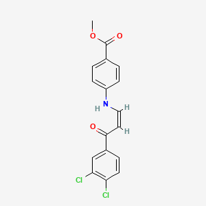 molecular formula C17H13Cl2NO3 B5909397 methyl 4-{[3-(3,4-dichlorophenyl)-3-oxo-1-propen-1-yl]amino}benzoate 