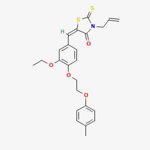 molecular formula C24H25NO4S2 B5909431 3-allyl-5-{3-ethoxy-4-[2-(4-methylphenoxy)ethoxy]benzylidene}-2-thioxo-1,3-thiazolidin-4-one CAS No. 6526-89-2