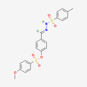 molecular formula C21H20N2O6S2 B5909449 4-{2-[(4-methylphenyl)sulfonyl]carbonohydrazonoyl}phenyl 4-methoxybenzenesulfonate 