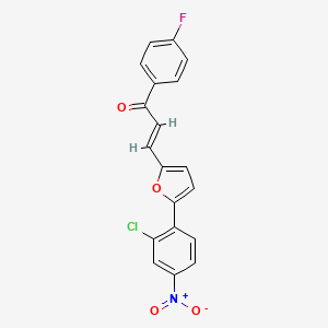 molecular formula C19H11ClFNO4 B5909457 3-[5-(2-chloro-4-nitrophenyl)-2-furyl]-1-(4-fluorophenyl)-2-propen-1-one 