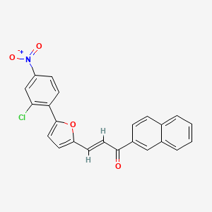 molecular formula C23H14ClNO4 B5909464 3-[5-(2-chloro-4-nitrophenyl)-2-furyl]-1-(2-naphthyl)-2-propen-1-one 