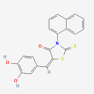 molecular formula C20H13NO3S2 B5909470 5-(3,4-dihydroxybenzylidene)-3-(1-naphthyl)-2-thioxo-1,3-thiazolidin-4-one 