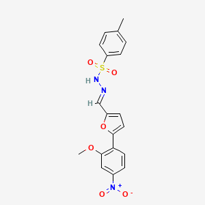 N'~1~-{(E)-1-[5-(2-METHOXY-4-NITROPHENYL)-2-FURYL]METHYLIDENE}-4-METHYL-1-BENZENESULFONOHYDRAZIDE