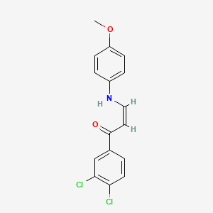 molecular formula C16H13Cl2NO2 B5909503 1-(3,4-dichlorophenyl)-3-[(4-methoxyphenyl)amino]-2-propen-1-one 