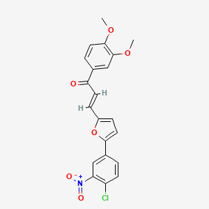 molecular formula C21H16ClNO6 B5909516 3-[5-(4-chloro-3-nitrophenyl)-2-furyl]-1-(3,4-dimethoxyphenyl)-2-propen-1-one 