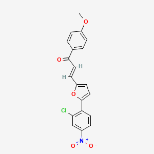 molecular formula C20H14ClNO5 B5909522 3-[5-(2-chloro-4-nitrophenyl)-2-furyl]-1-(4-methoxyphenyl)-2-propen-1-one 