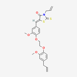 molecular formula C26H27NO5S2 B5909549 3-allyl-5-{4-[2-(4-allyl-2-methoxyphenoxy)ethoxy]-3-methoxybenzylidene}-2-thioxo-1,3-thiazolidin-4-one 
