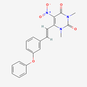 molecular formula C20H17N3O5 B5909554 1,3-dimethyl-5-nitro-6-[2-(3-phenoxyphenyl)vinyl]-2,4(1H,3H)-pyrimidinedione 