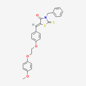 molecular formula C26H23NO4S2 B5909563 3-benzyl-5-{4-[2-(4-methoxyphenoxy)ethoxy]benzylidene}-2-thioxo-1,3-thiazolidin-4-one 