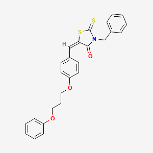 molecular formula C26H23NO3S2 B5909570 3-benzyl-5-[4-(3-phenoxypropoxy)benzylidene]-2-thioxo-1,3-thiazolidin-4-one 