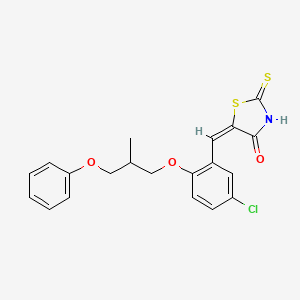 molecular formula C20H18ClNO3S2 B5909574 5-[5-chloro-2-(2-methyl-3-phenoxypropoxy)benzylidene]-2-thioxo-1,3-thiazolidin-4-one 