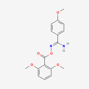 molecular formula C17H18N2O5 B5909584 N'-[(2,6-dimethoxybenzoyl)oxy]-4-methoxybenzenecarboximidamide 