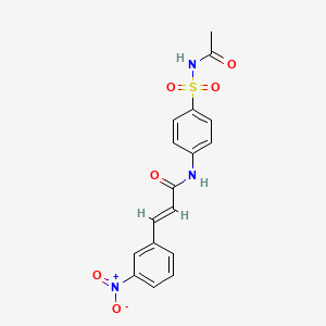 molecular formula C17H15N3O6S B5909632 N-{4-[(acetylamino)sulfonyl]phenyl}-3-(3-nitrophenyl)acrylamide 