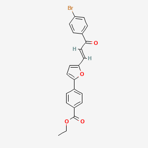 molecular formula C22H17BrO4 B5909639 ethyl 4-{5-[3-(4-bromophenyl)-3-oxo-1-propen-1-yl]-2-furyl}benzoate 