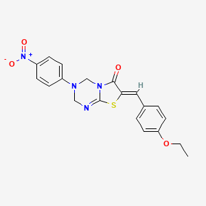 molecular formula C20H18N4O4S B5909649 7-(4-ethoxybenzylidene)-3-(4-nitrophenyl)-3,4-dihydro-2H-[1,3]thiazolo[3,2-a][1,3,5]triazin-6(7H)-one 