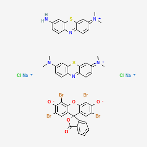 molecular formula C50H38Br4Cl2N6Na2O5S2 B590967 Tetrachrome stain CAS No. 81142-52-1