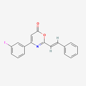 molecular formula C18H12INO2 B5909680 4-(3-iodophenyl)-2-(2-phenylvinyl)-6H-1,3-oxazin-6-one 