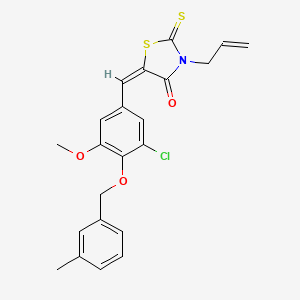 molecular formula C22H20ClNO3S2 B5909717 3-allyl-5-{3-chloro-5-methoxy-4-[(3-methylbenzyl)oxy]benzylidene}-2-thioxo-1,3-thiazolidin-4-one CAS No. 6613-67-8
