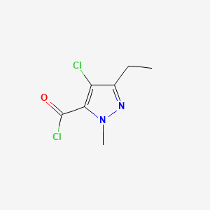 molecular formula C7H8Cl2N2O B590976 4-Chloro-3-ethyl-1-methyl-1H-pyrazole-5-carbonyl chloride CAS No. 129560-00-5